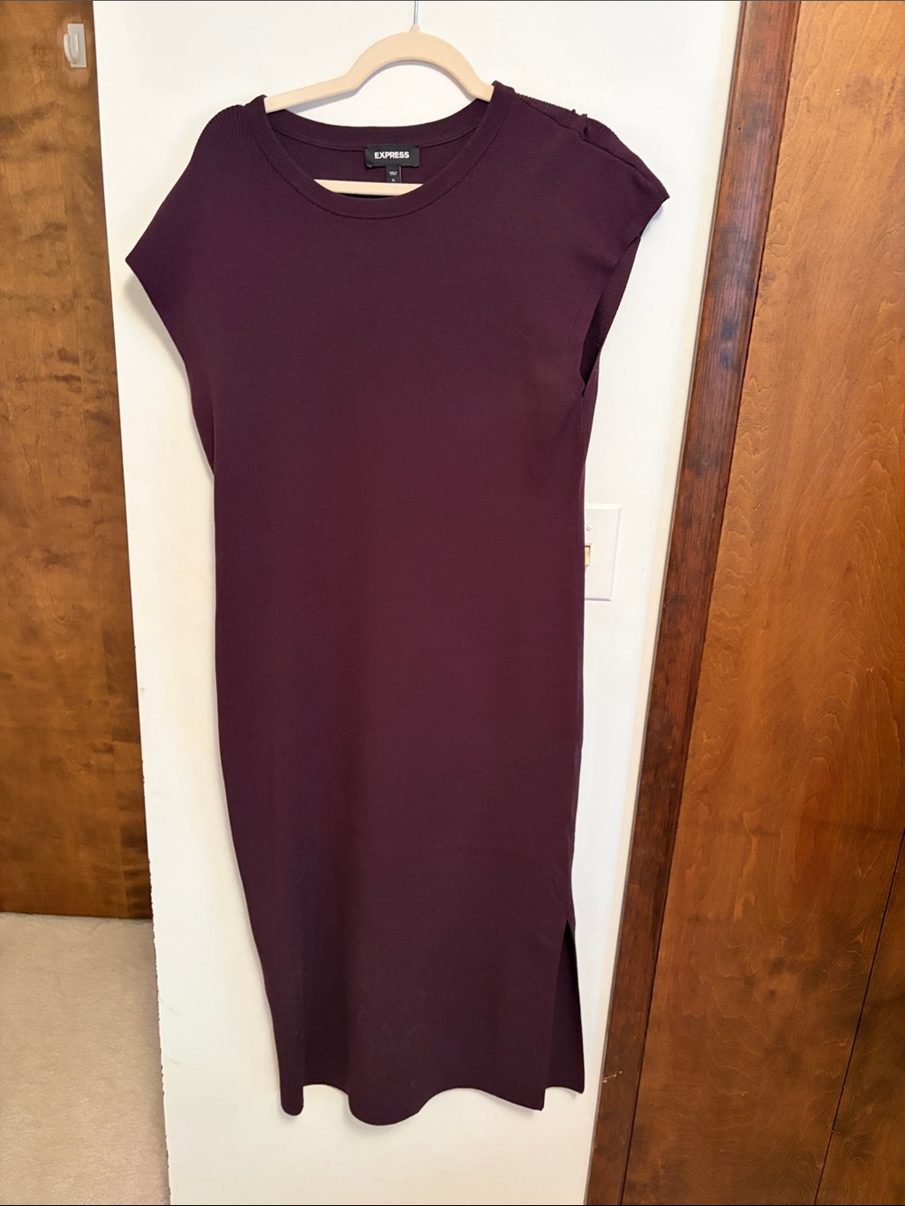 Express Sleeveless Midi Dress in Plum